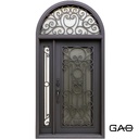 PUERTA DE ACERO FORJADO 2650X1200 REF. N-2020 (COBRE DERECHA)