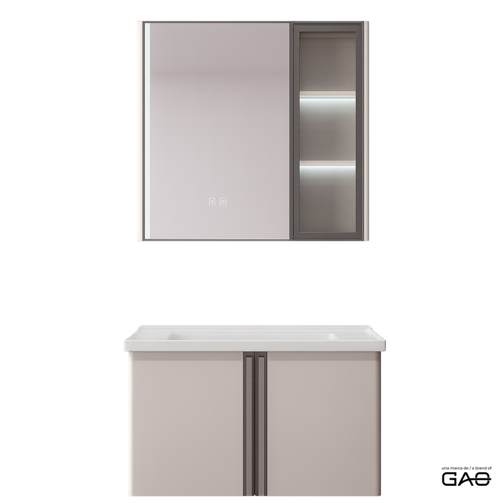 MUEBLE DE BAÑO CON LUCES REF. 365B-80 REF. VERA 80