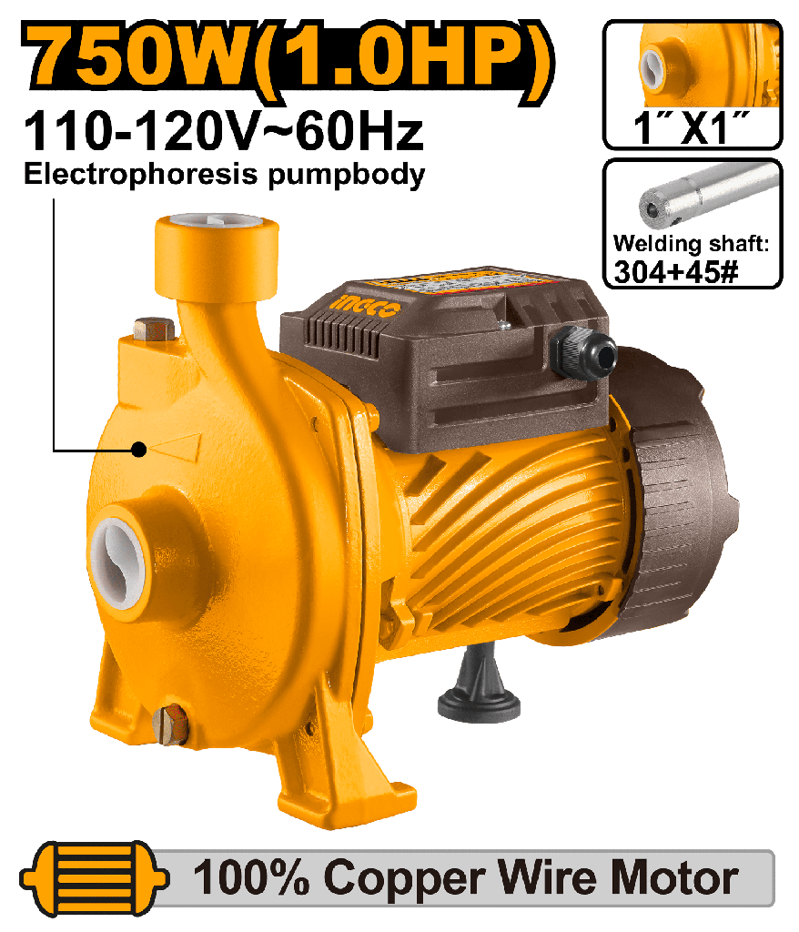 BOMBA CENTRIFUGA 750 W 1.0 HP
