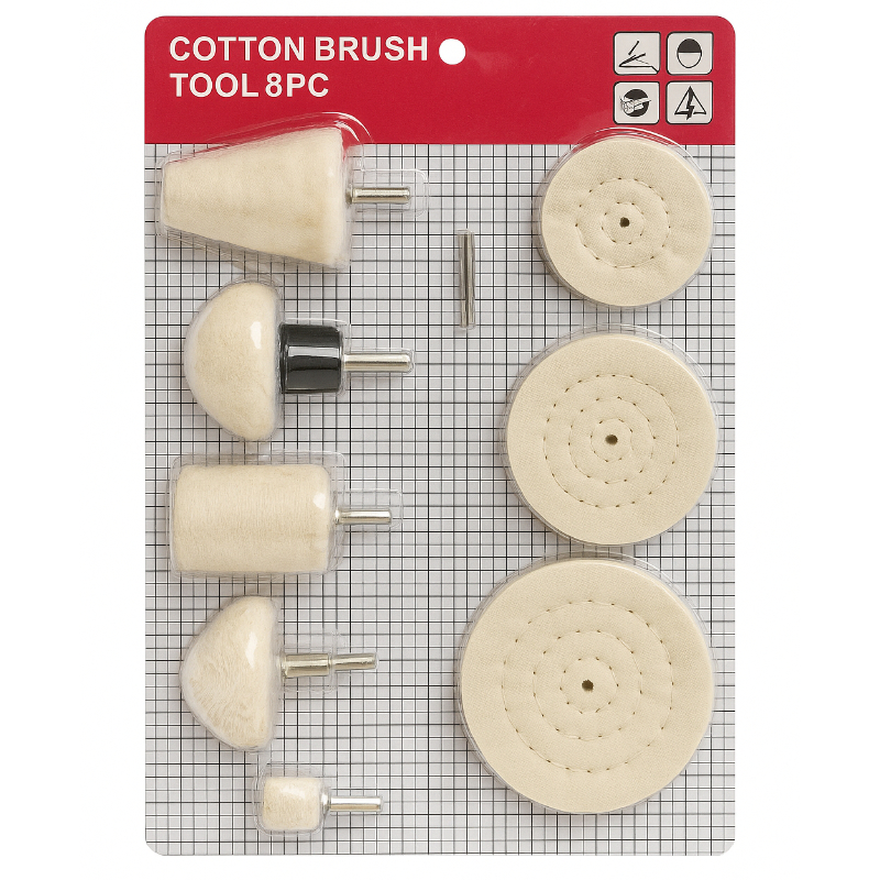  ESPONJA DE ALGODON PARA PULIR ACERO JUEGO 8PCS