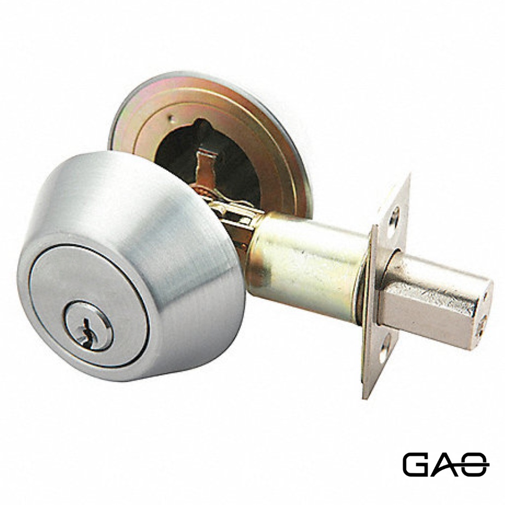 CERRADURA CHATA 102 CON LLAVE PLATEADA GAO