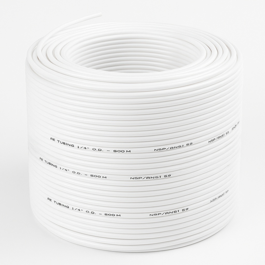 MANGUERA DE POLIETILENO DE 1/4" PARA FILTROS DE AGUA - ROLLO 300M