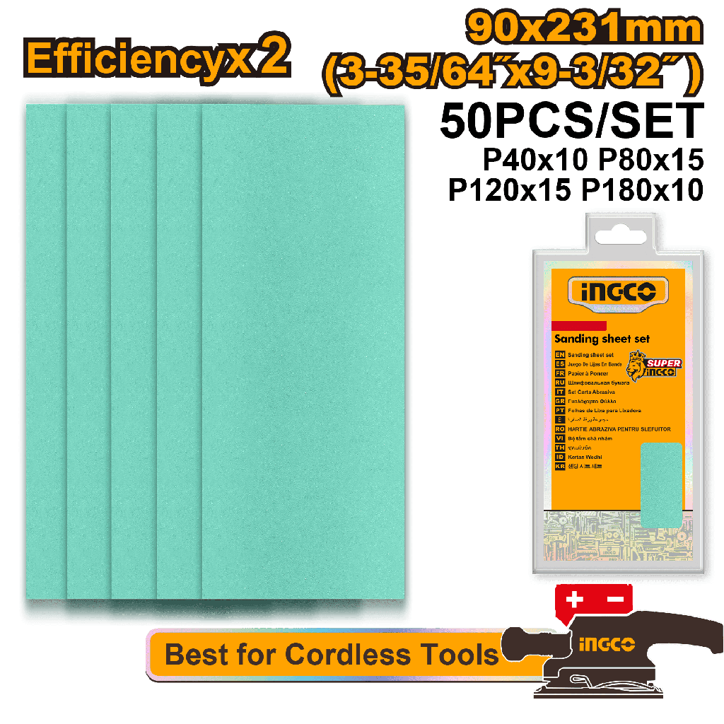SET DE LIJAS 90X231MM 50PCS