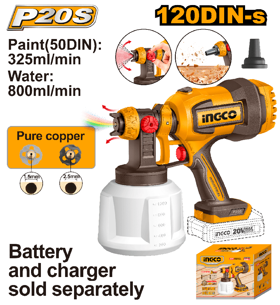 PISTOLA PARA PINTAR LIT ION 20V