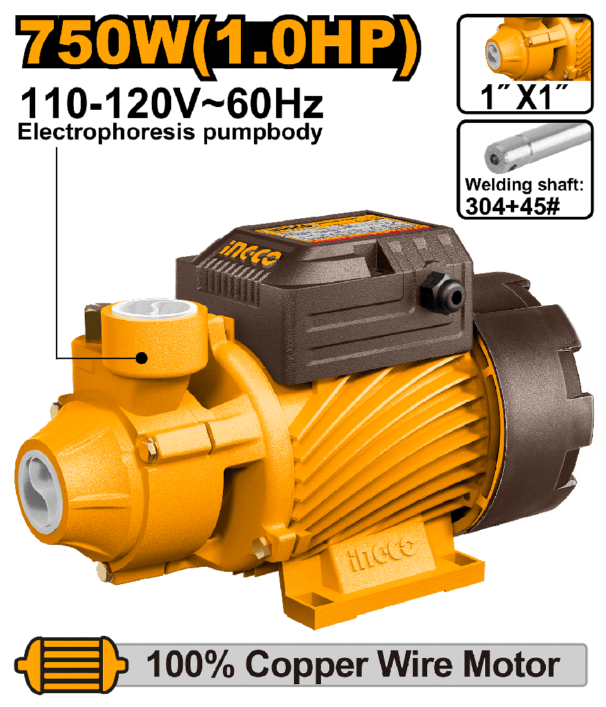BOMBA PERIFERICA 750W 1.0 HP 1"