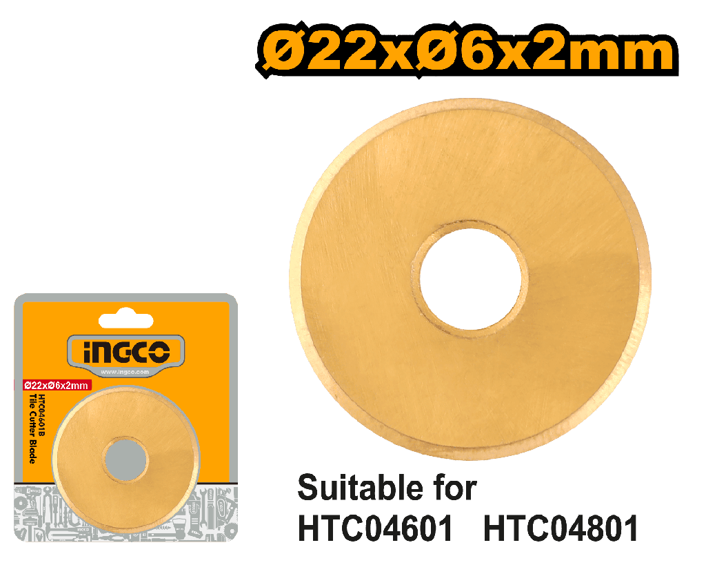 CUCHILLA MAQUINA CORTAR BALDOSA 22x6x2mm