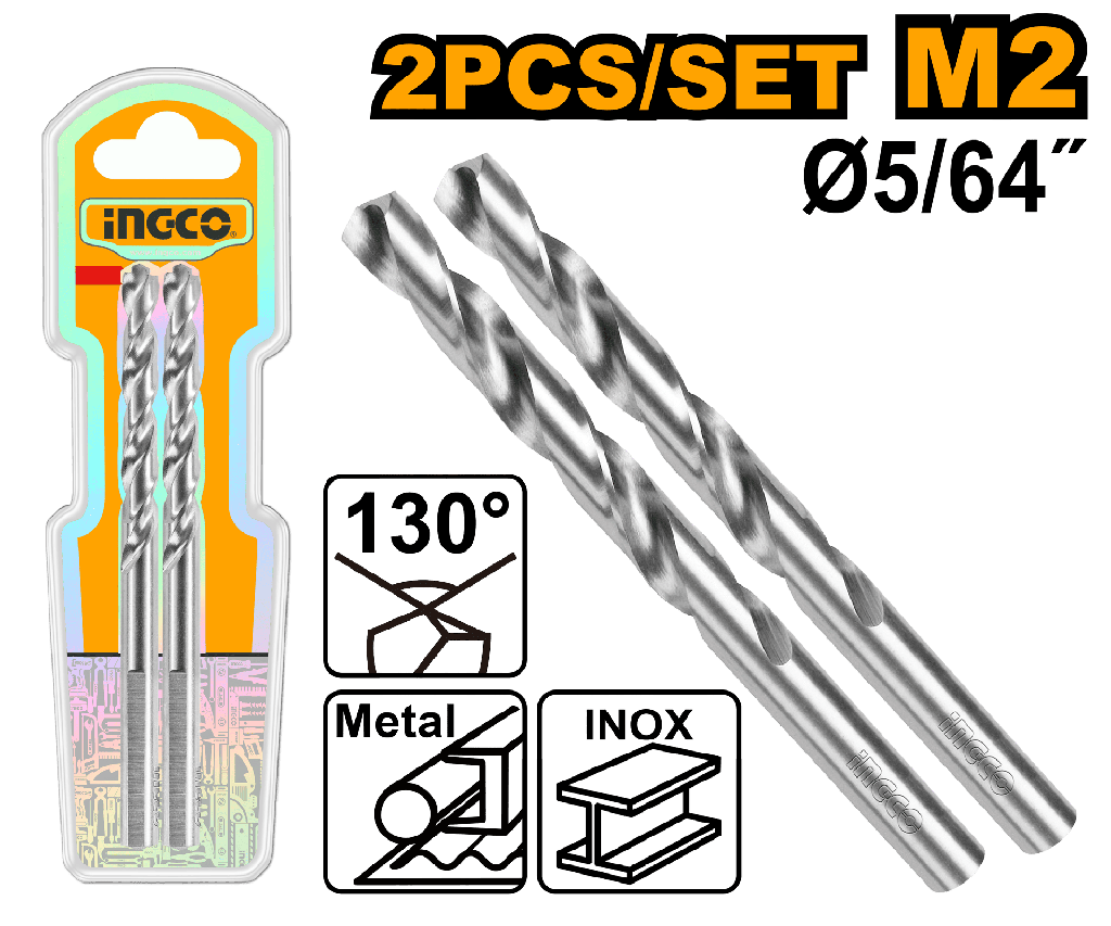 BROCA METAL M2 HSS 5/64" SET 2PCS