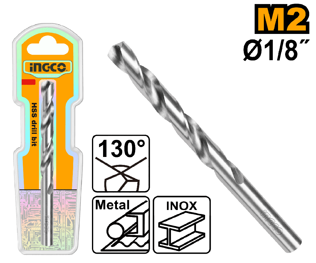 BROCA METAL M2 HSS 1/8"