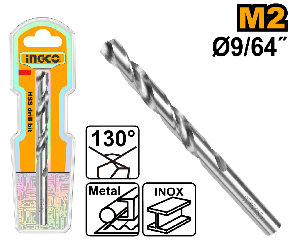 BROCA METAL M2 HSS 9/64" 