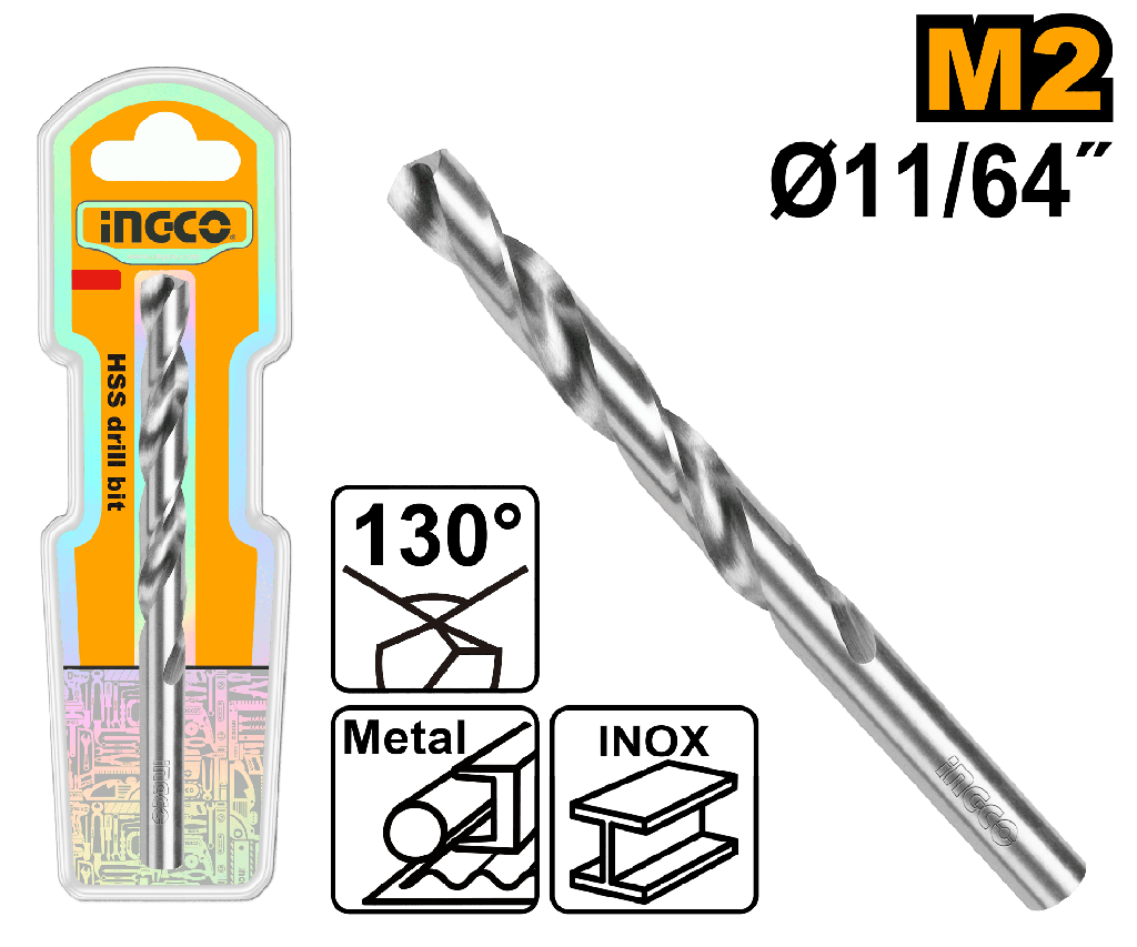 BROCA METAL M2 HSS 11/64" 