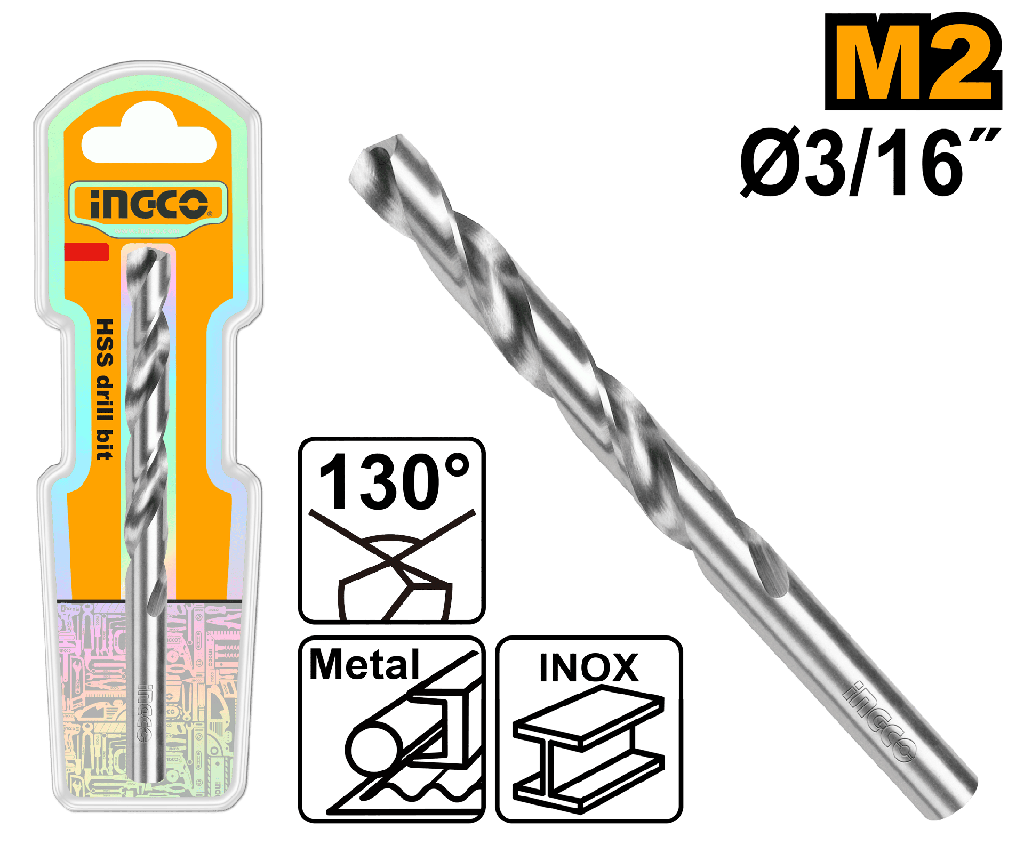 BROCA METAL M2 HSS 3/16" 