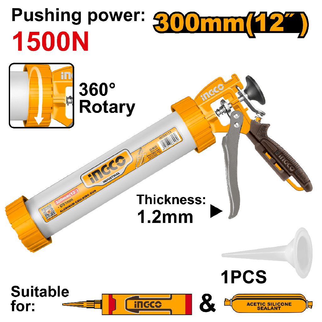 PISTOLA CALEFATEAR ALUMINIO 12"