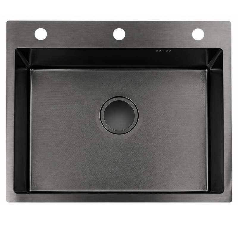 FREGADOR SENCILLO NANO BLACK (6050) 60CM X 50CM X 22CM