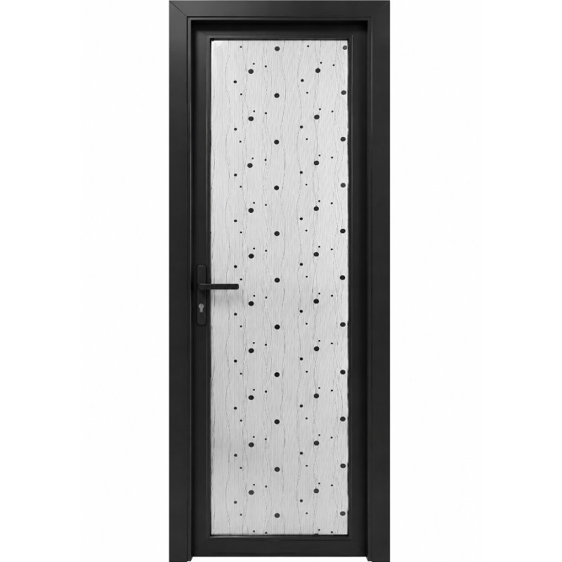PUERTA DE ALUMINIO MICA NEGRO 70CM X 2M