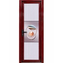 PUERTA 2 X 7 DE ALUMINIO RONDA ROJO 