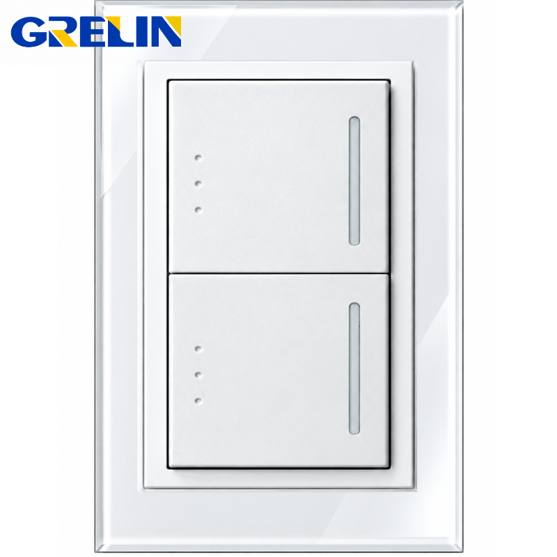 INTERRUPTOR DOBLE BLANCO REF.Q1-02/2 GRELIN