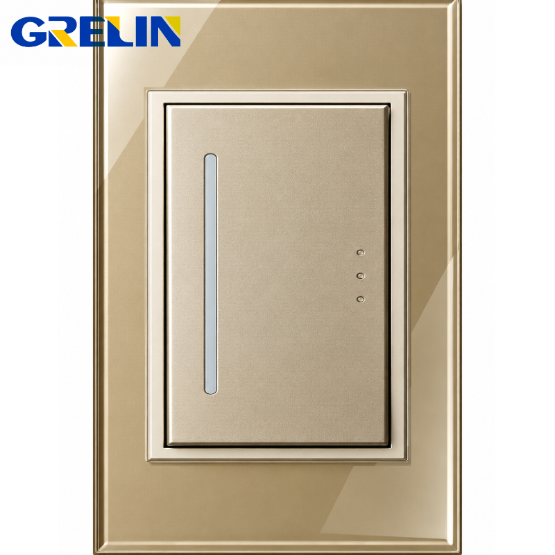 INTERRUPTOR CHAMPAGNE SENCILLO REF.Q2-01/2 GRELIN