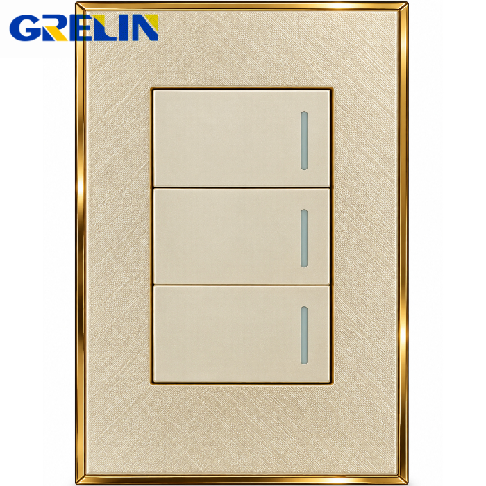 INTERRUPTOR TRIPLE ORO REF.V5-03 GRELIN