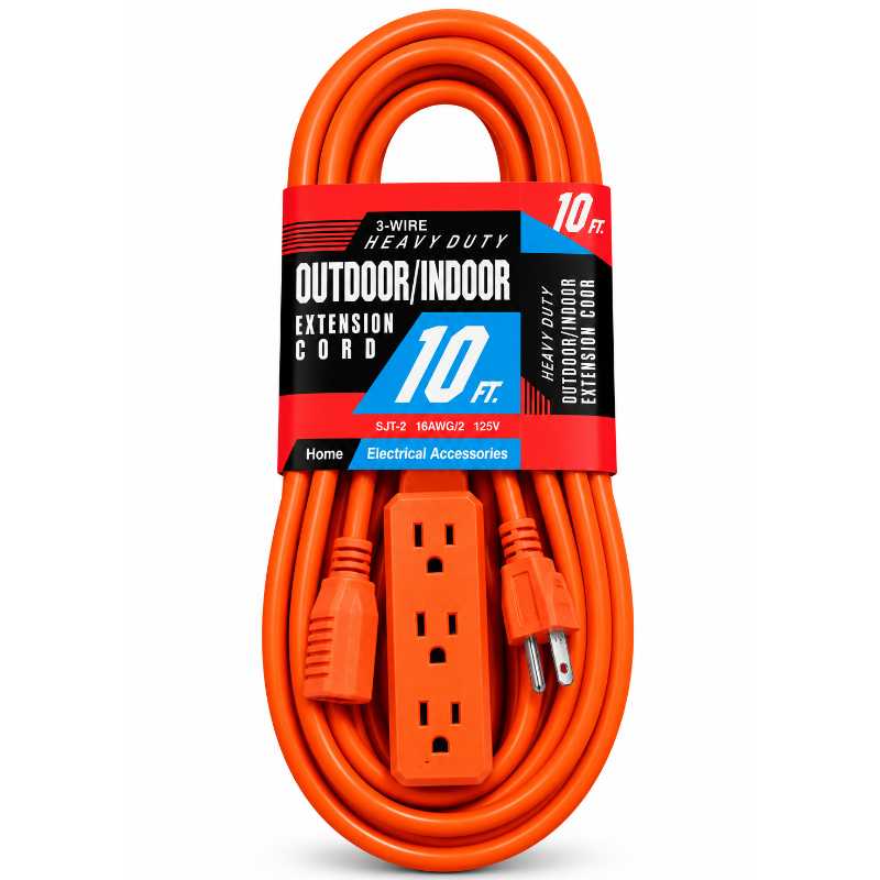 EXTENSION ELECTRICA CON REGLETA HEAVY DUTY 10FT 1.0 125V