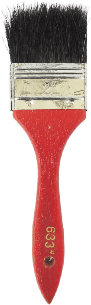 BROCHA COLOR ROJO/NEGRO 2"