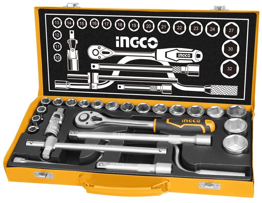 CAJA DE HERRAMIENTAS RATCHET 1/2" 24 PCS