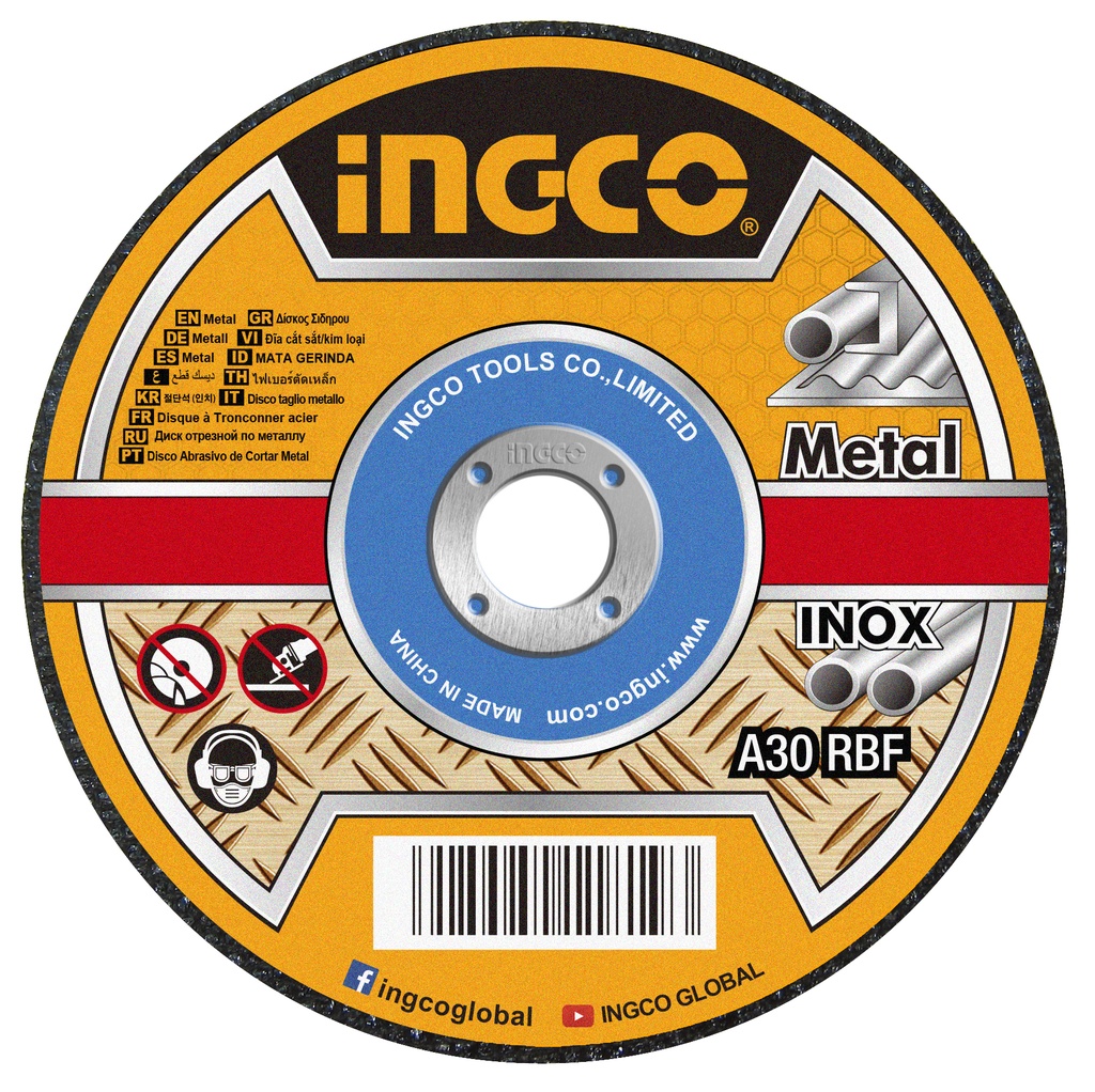 DISCO DE CORTE METAL ABRASIVO 7" X 1/16" X 7/8"