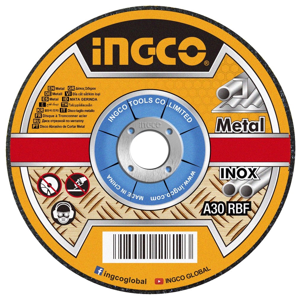 DISCO DE DEBASTE METAL ABRASIVO 7" X 1/4" X 7/8"