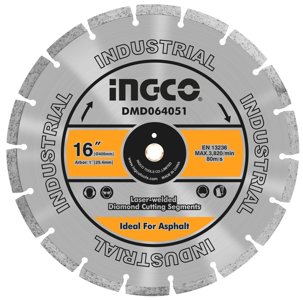 DISCO DE DIAMANTE PARA ASFALTO 16" X 25.4MM