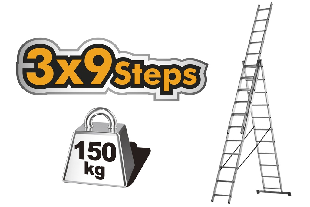 ESCALERA USO GENERAL 3X9 PIES 150KG
