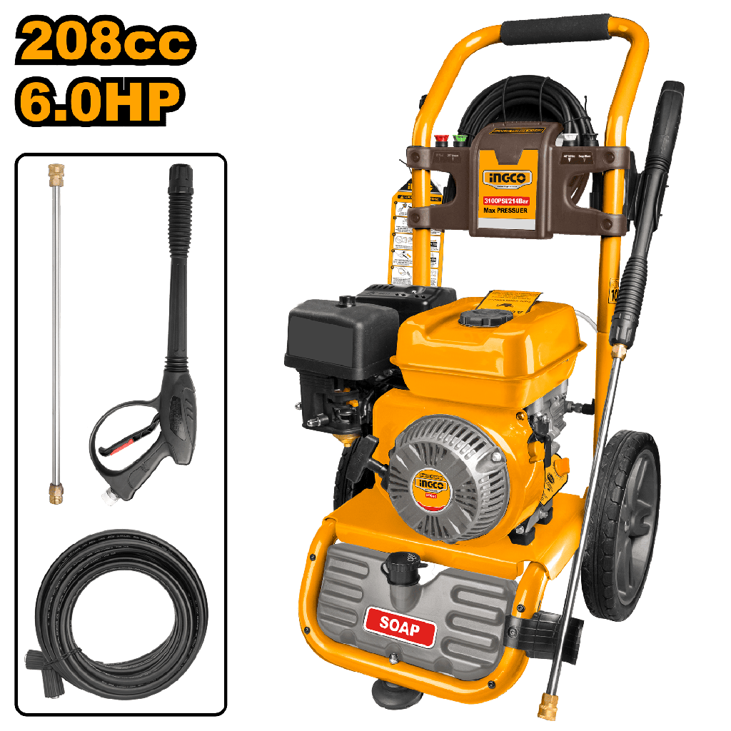HIDROLAVADORA GASOLINA 6 HP 214 BAR