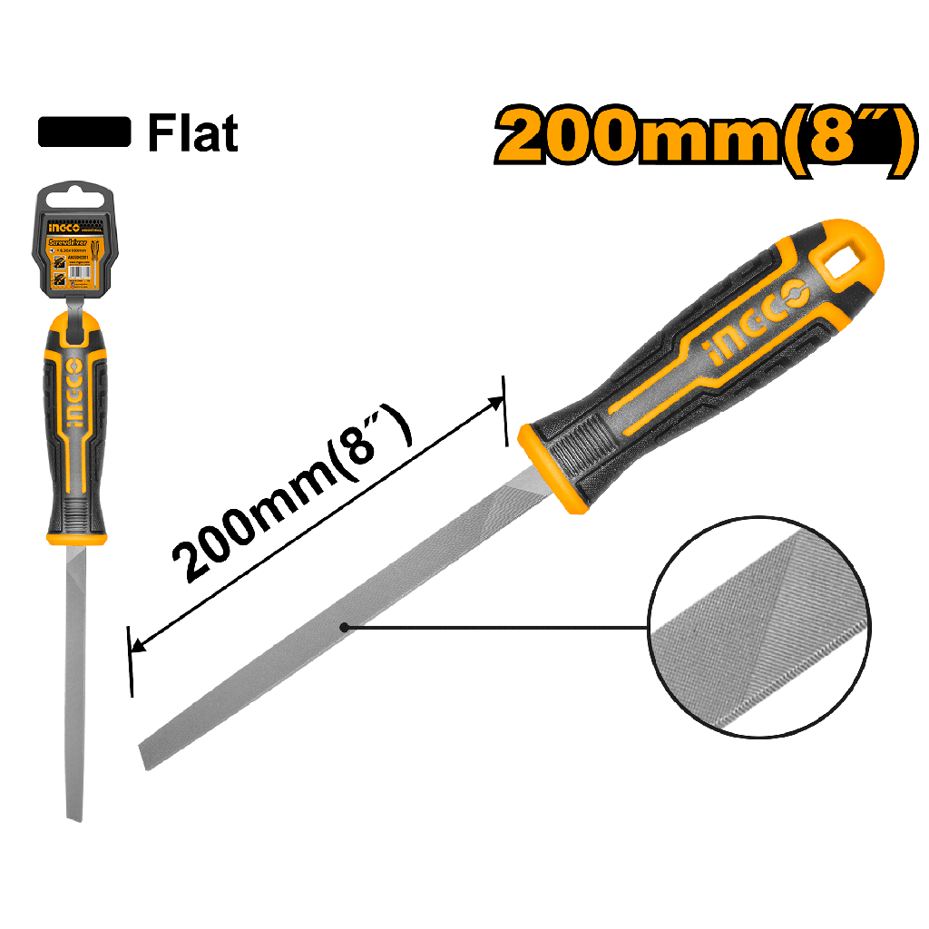 LIMA PLANA METAL 200MM