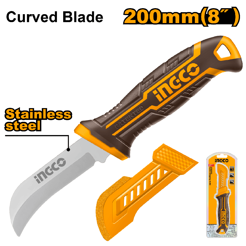 NAVAJA CURVA 200MM ACERO INOX