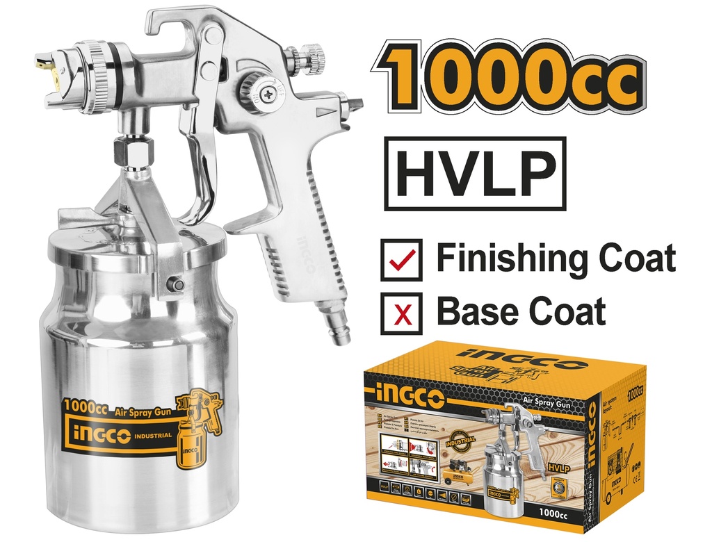 PISTOLA SPRAY HVLP 1000CC 1.4MM