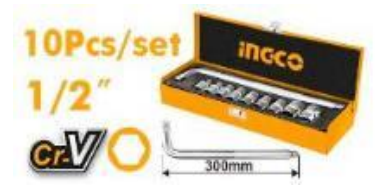 SOCKET 1/2" SET 10PCS