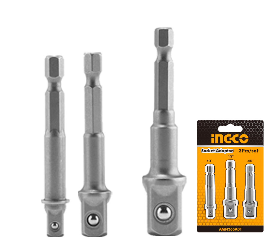 SOCKET ADAPTADOR 1/4" SET 3PCS