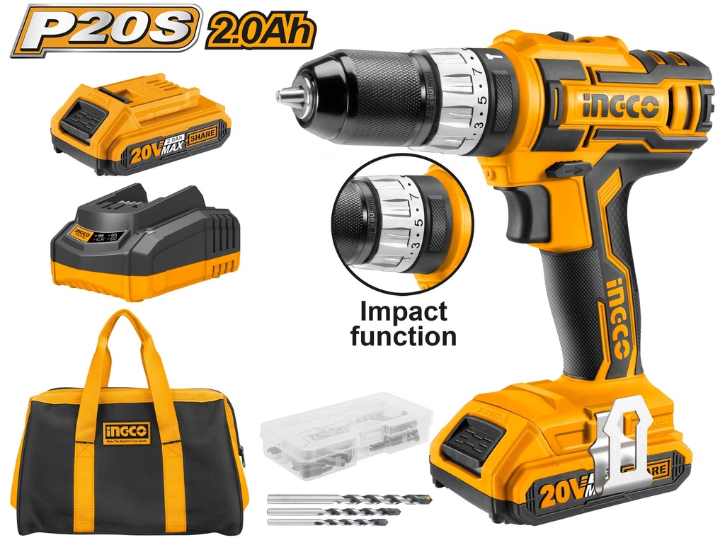 TALADRO IMPACTO 3/8"  20V