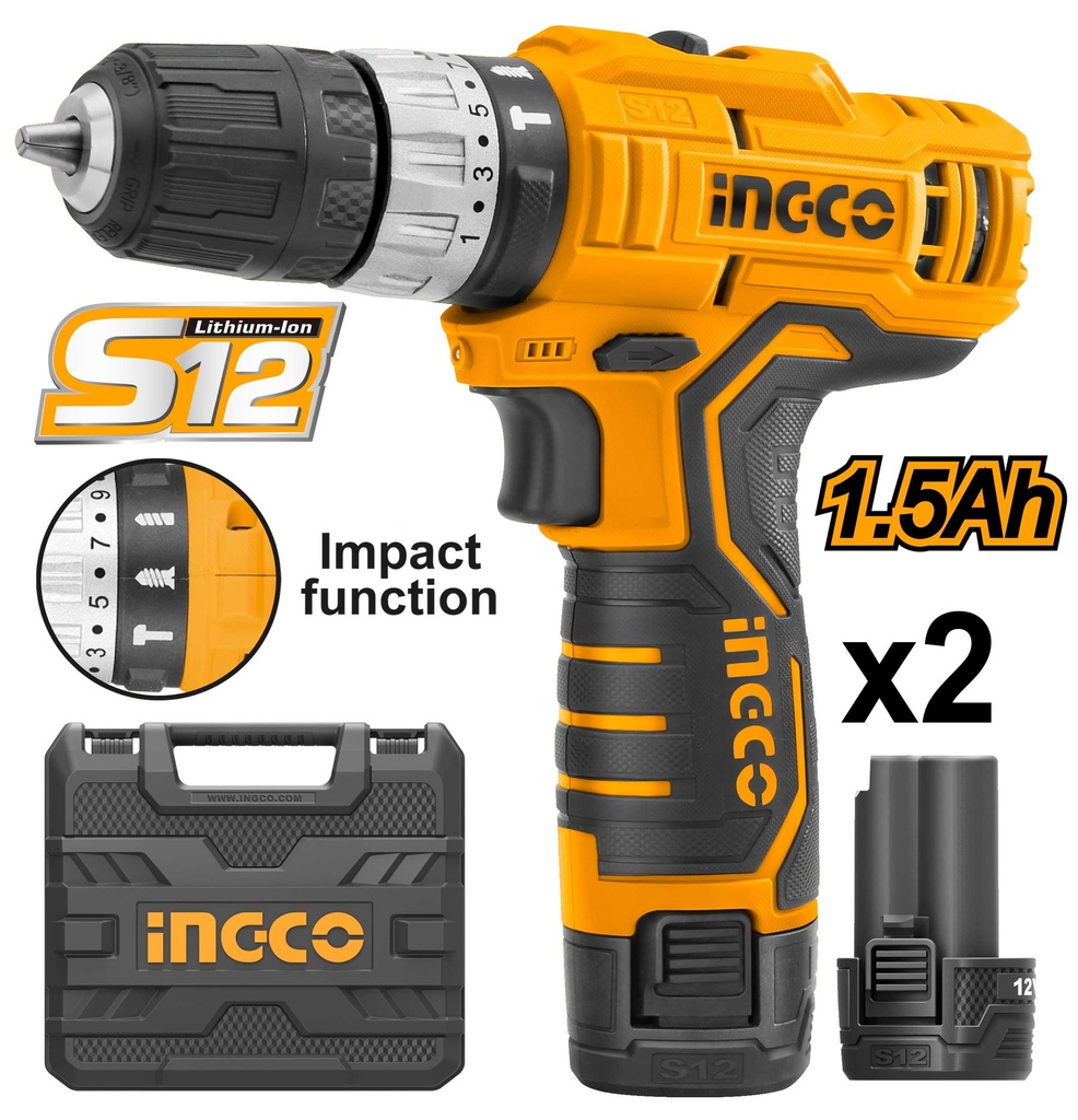 TALADRO IMPACTO LIT ION 12V 3/8"