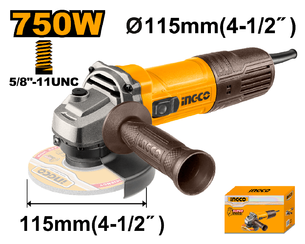 ESMERILADORA ANGULAR 750W 4-1/2"