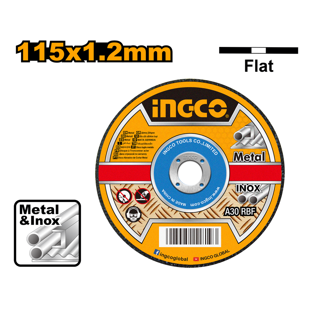 DISCO DE CORTE METAL ABRASIVO 3/64 X 7/8 4-1/2" X 7/8"