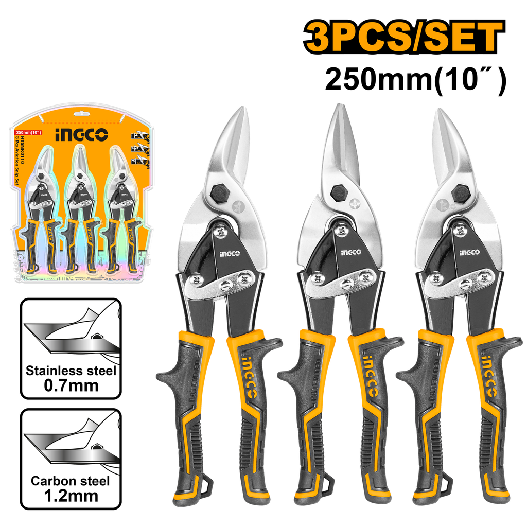 TIJERA AVIADOR SET 3PCS