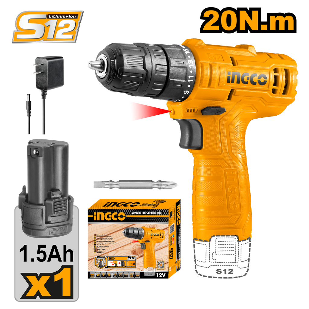 TALADRO 12V 1.5Ah 3/8"