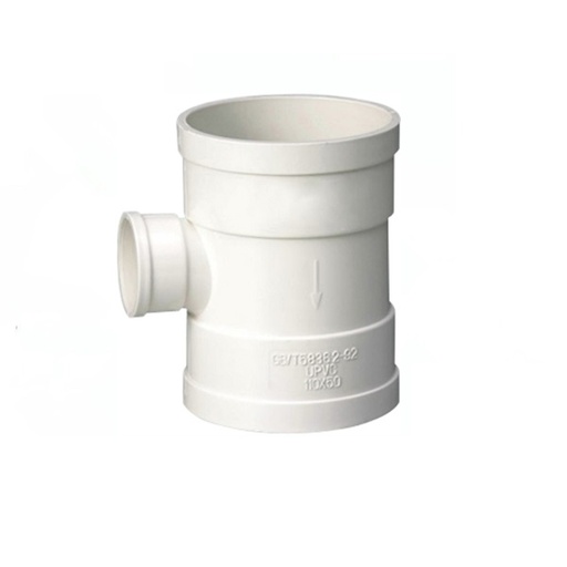 [22-0587] TEE PVC SCH-21 SANIT 4" X 2"