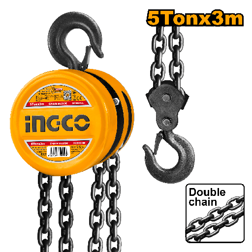 [HCBK0105] TECLE 5TON 2 CADENA 476N 3M