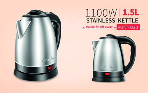 [KUKT002B] [AGOTADO] TETERA ACERO INOX 1.5L 1100W