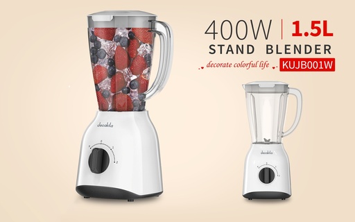 [KUJB001W] LICUADORA 1.5L 400W