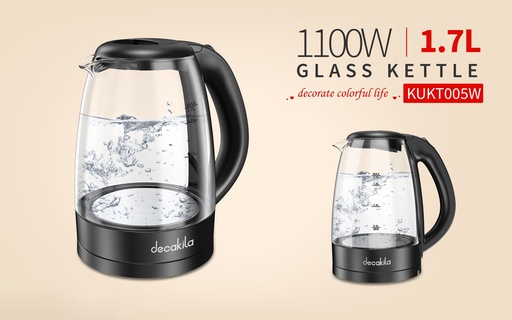 [KUKT005W] [AGOTADO] TETERA VIDRIO 1.7L 1100W