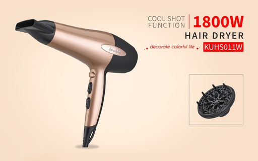 [KUHS011W] SECADOR DE CABELLO 1800W