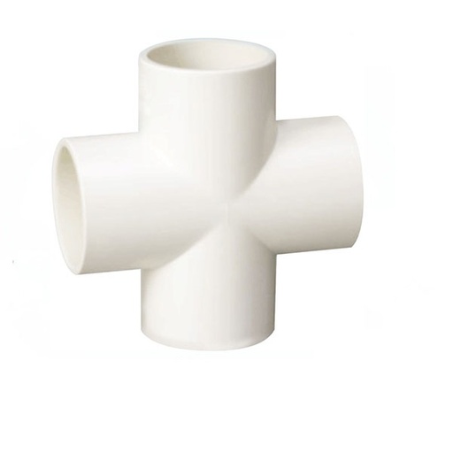 [22-0295] TEE PVC SCH-40 DOBLE SANIT 1/2"