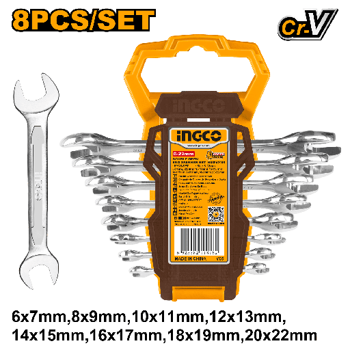 [HKSPA2088] LLAVE DE COMBINACION 6-22MM 8 PCS