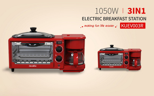 [KUEV003R] ESTACION DE DESAYUNO 3 EN 1 1050W